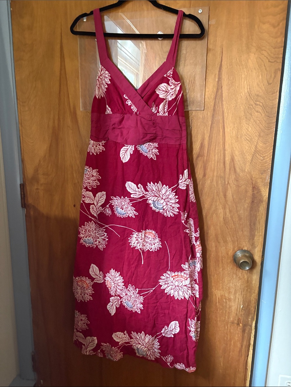 Roxy Burgundy Floral Sleeveless Midi Dress